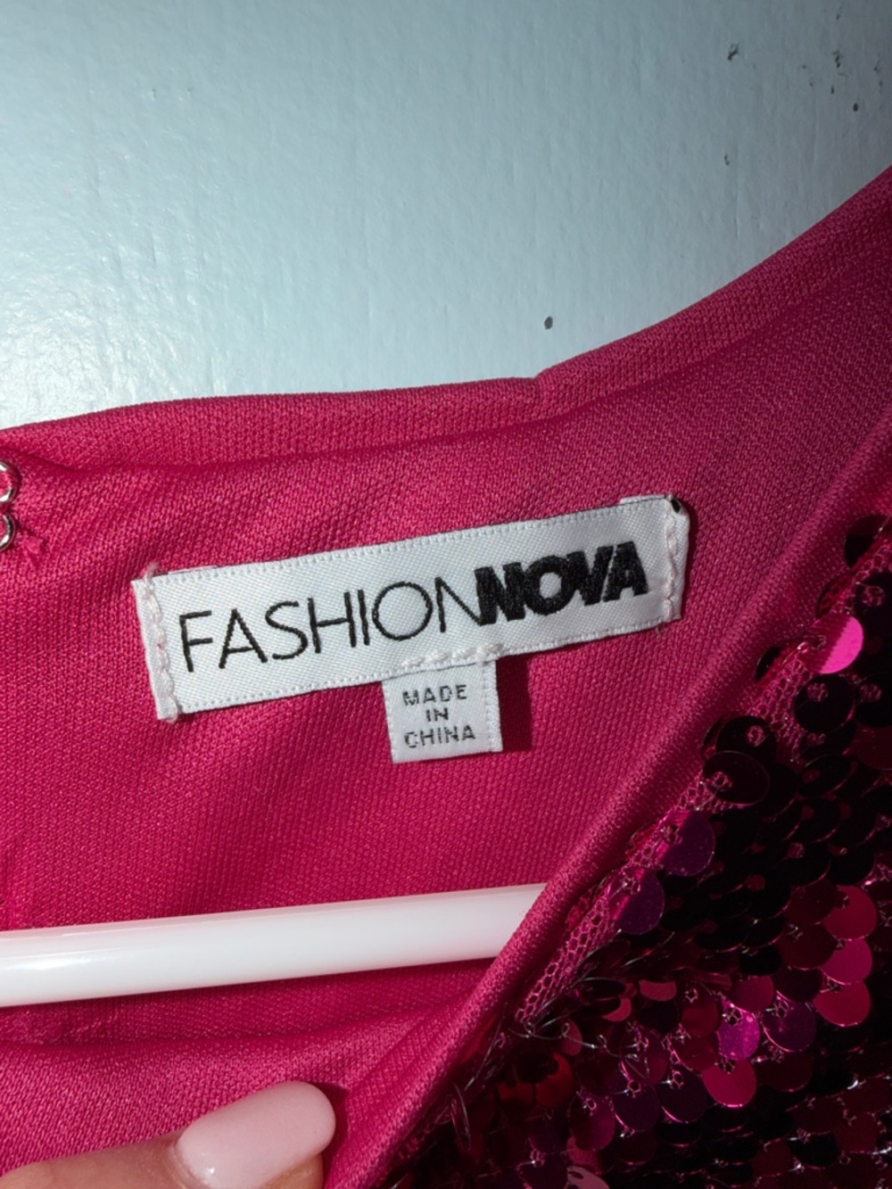 Fashion Nova Hot Pink Sequin Mini Dress - Picture 3 of 5